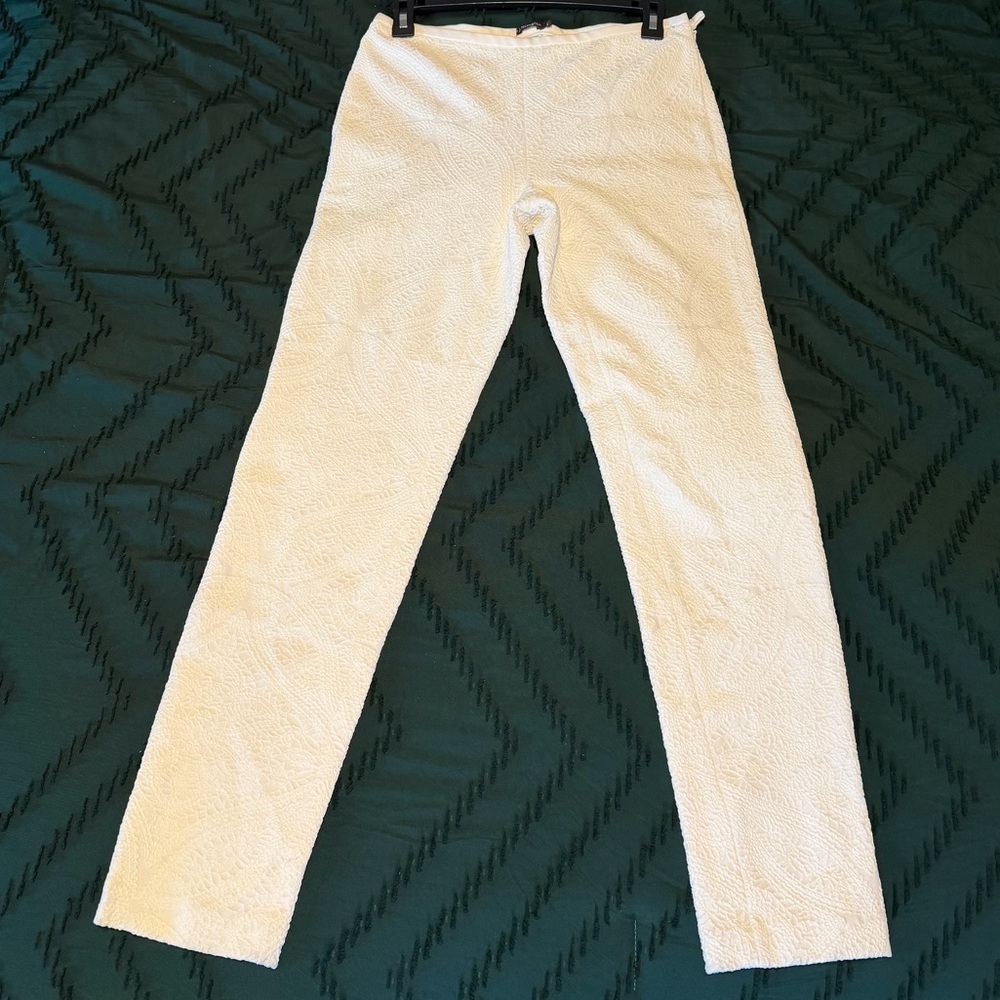 J. McLaughlin Women’s Cream Textured Trouser Pants Size 2